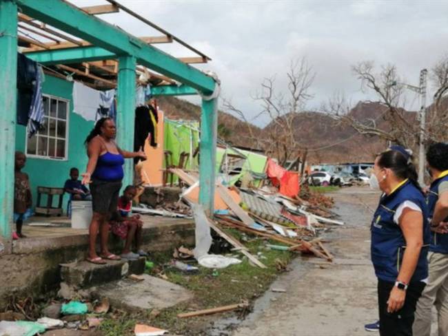 Providencia después del huracán Iota. Foto: Presidencia