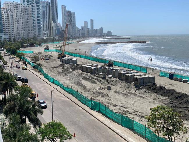 Primera playa de protección costera en Cartagena. Foto: Cortesía.