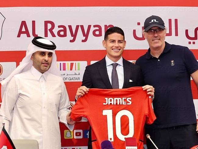 James Rodríguez, fue presentado como nuevo jugador del Al-Rayyan . Foto: Colprensa
