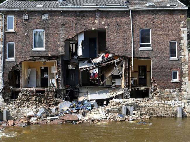 Bélgica rindió este martes un homenaje a las víctimas de las inundaciones que arrasaron la región de Lieja. Foto: JOHN THYS/AFP via Getty Images
