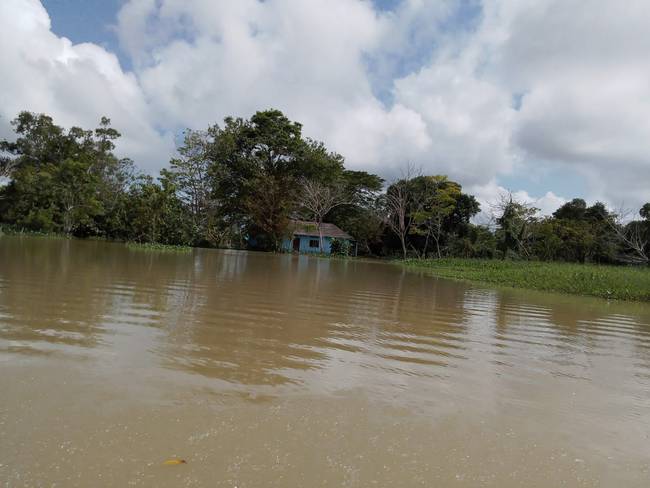 Inundaciones en la zona rural de Ayapel, Córdoba. Foto: La W. 
