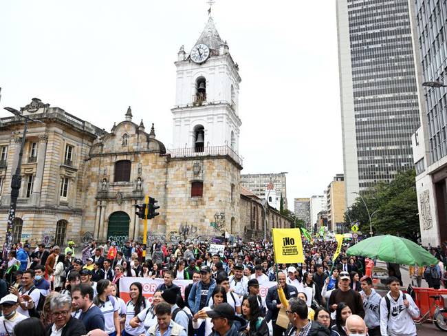 Movilizaciones en Bogotá a favor de las reformas del Gobierno Petro. 7 de junio de 2023. Foto: RAUL ARBOLEDA/AFP via Getty Images.