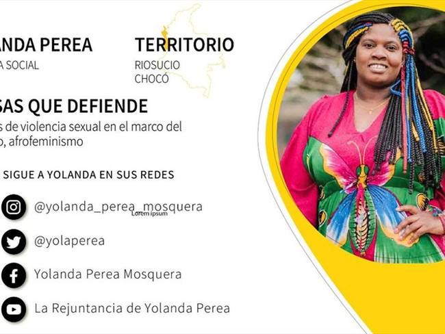 Yolanda Perea, lideresa social de Riosucio (Chocó)