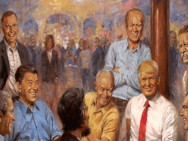 Cuadro “The Republican Club”. Foto: Pintura del artista Andy Thomas.