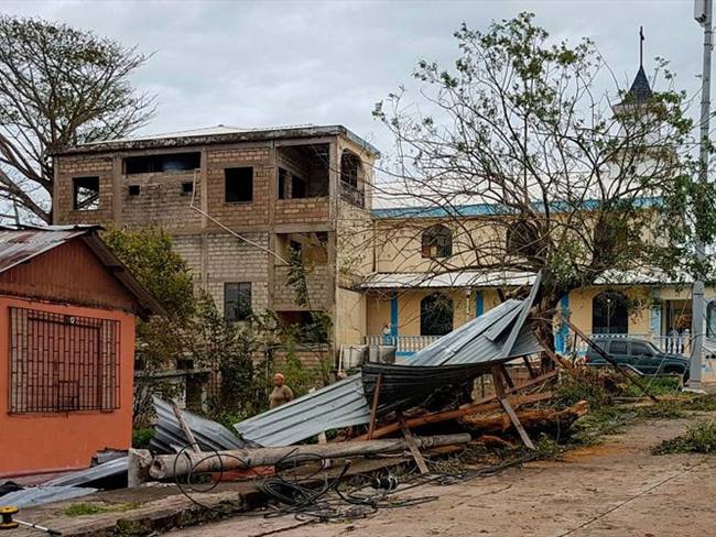 Afectaciones estructurales en la isla de San Andrés. Foto: Getty Images