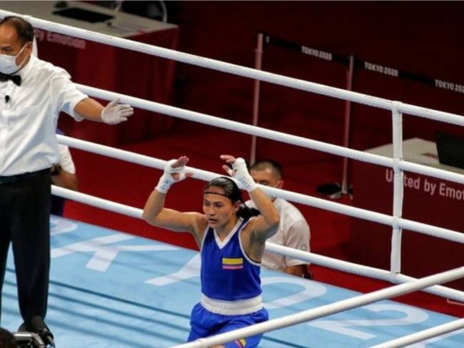Jenny Arias perdió en los cuartos de final de los Juegos Olímpicos. Foto: Comité Olímpico COL @OlimpicoCol
