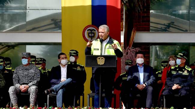 Presidente Iván Duque tilda de “absurdo” que algunos congresistas no votaran el proyecto de seguridad. Foto: Cortesía Ministerio del Interior