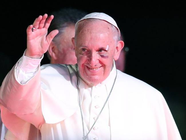 El papa Francisco aterrizó en Roma tras su viaje a Colombia. Foto: Agencia EFE/Leonardo Muñoz
