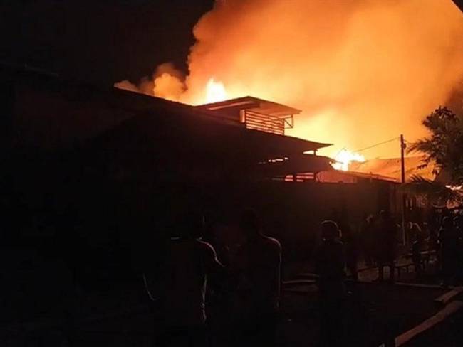 Más o menos 300 personas son las afectadas por el incendio. Foto: Cortesía Gobernación de Chocó