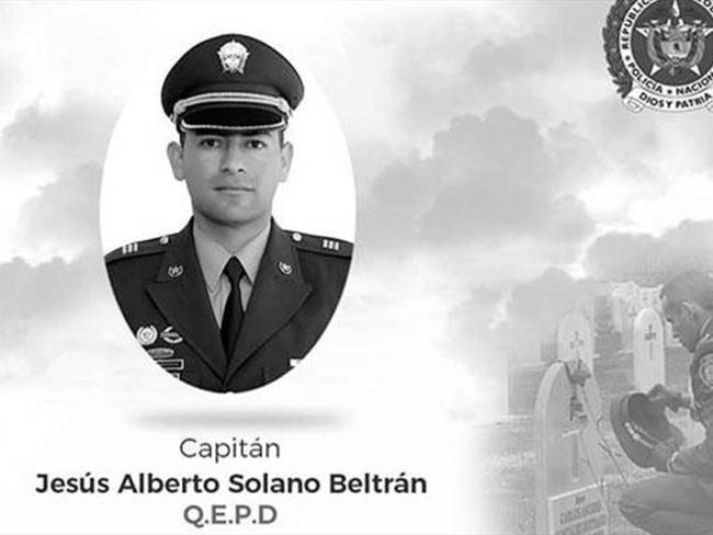 Familiares del capitán Jesús Alberto Solano pidieron en Sigue La W justicia y que el caso no quede impune. . Foto: Cortesía Policía