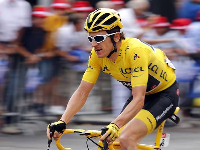 Thomas, que era octavo en la clasificación general de la Vuelta a Suiza, a 28 segundos del líder, el eslovaco Peter Sagan. Foto: Associated Press - AP.