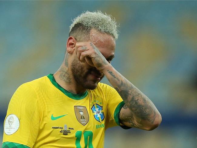 Neymar Jr, jugador de la selección brasileña tras perder la Copa América 2021. Foto: Alexandre Schneider/Getty Images