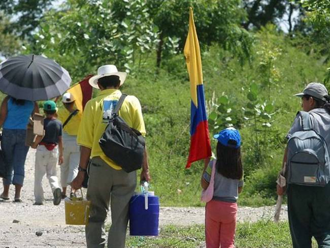 Desplazamiento en Colombia. Foto: Colprensa