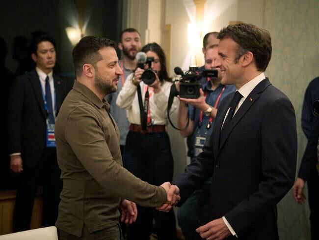 Emmanuel Macron y Volodímir Zelenski | Foto: EFE