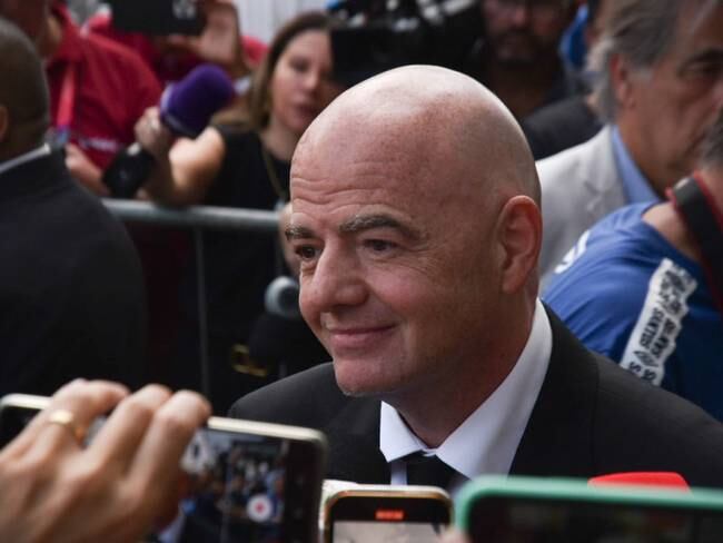FIFA&#039;s president, Gianni Infantino, arrives at Santos stadium, Vila Belmiro, to mourn Pele, and the ceremony held this Monday, Jan 2nd (Photo by Gustavo Basso/NurPhoto via Getty Images)