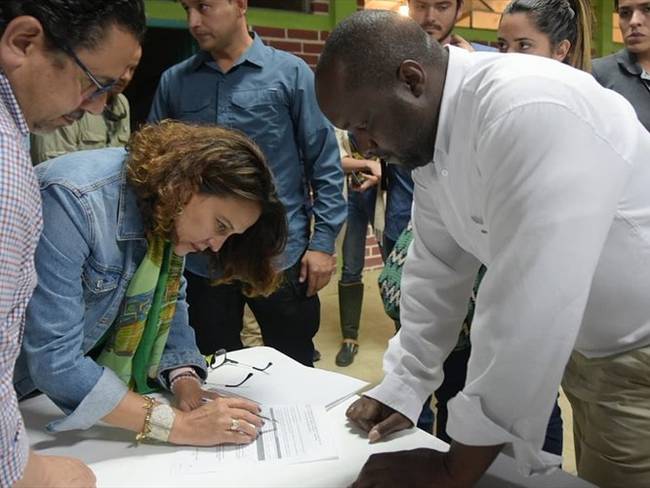La directora del DNP, Gloria Alonso, informó que el Gobierno está dispuesto a acompañar el 80% de las peticiones de las comunidades. Foto: MinInterior