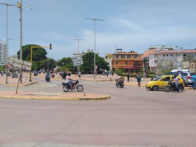 Taxistas de Cartagena levantan paro. Foto: Antonio Canchila