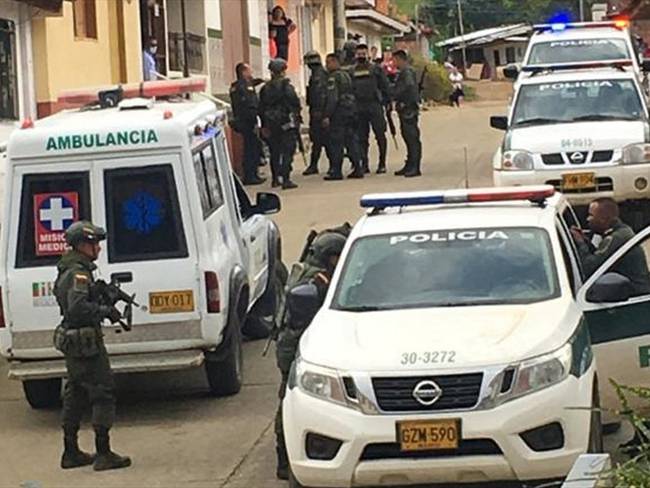 Las autoridades atribuyen este ataque al grupo residual Adan Izquierdo de las disidencias de las FARC . Foto: Cortesía