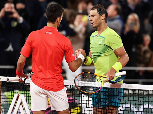 Novak Djokovic y Rafael Nadal en el Roland Garros (Photo by Ryan Pierse/Getty Images)