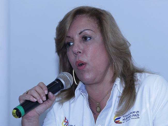 Gobernadora del Valle del Cauca, Clara Luz Roldán. Foto: Colprensa - Diego Pineda