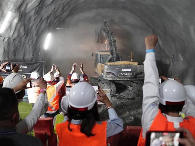 Túnel de La Paz se entregará en el 2022. Foto: Twitter Agencia Nacional de Infraestructura: @ANI_Colombia