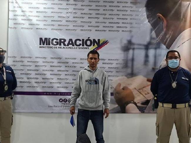Alias &#039;El Zarco&#039; fue extraditado hacia Colombia desde España. Foto: Colprensa / MIGRACIÓN COLOMBIA