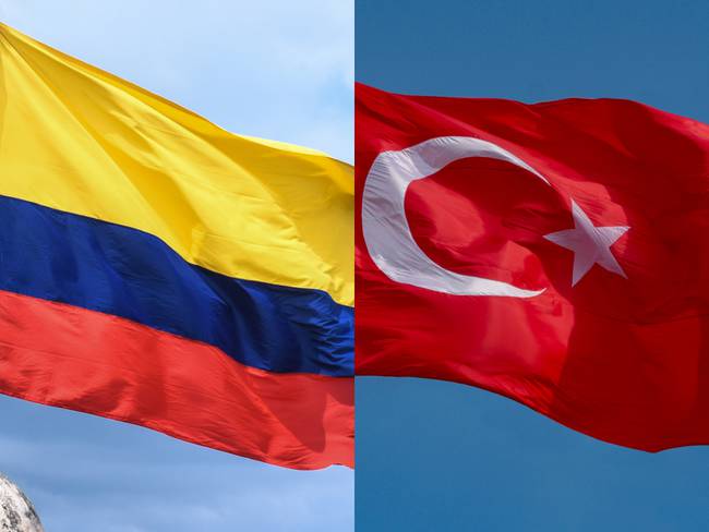 Banderas de Colombia y Turquía imagen de referencia. Foto: Getty Images.