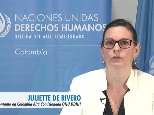 La representante de Naciones Unidas en Colombia para los Derechos Humanos, Juliette de Rivero. Foto: Rafael Aristizábal