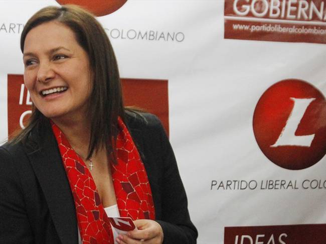 Ángela Garzón, candidata a la Alcadía de Bogotá, en el 2013 cuando oficializó su ingreso al Partido Liberal. Foto: Colprensa