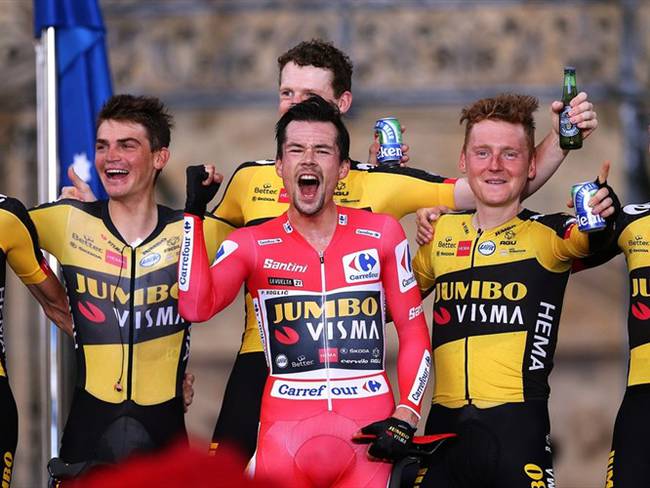 Primoz Roglic, líder del equipo del Jumbo-Visma en la Vuelta a España. Foto: Gonzalo Arroyo Moreno/Getty Images