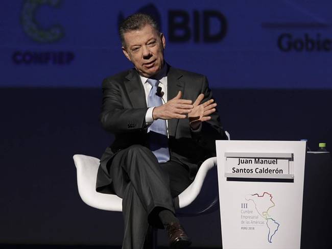 El presidente Juan Manuel Santos condenó los ataques con armas químicas en la Cumbre de las Américas. Foto: Associated Press - AP