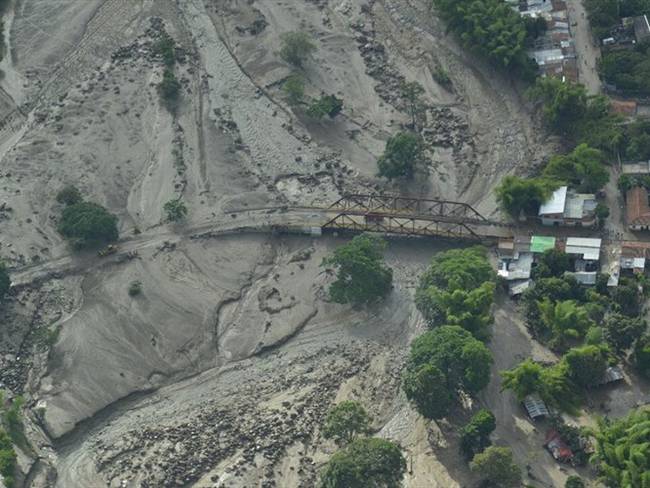 Descartan nuevas avalanchas tras emergencia en Corinto, Cauca . Foto: Cortesía Fuerza Aérea Colombiana