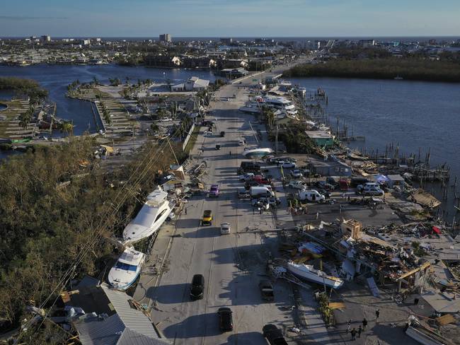 Paso del huracán Ian dejó destrucción en Fort Myers: “parece una ciudad fantasma”