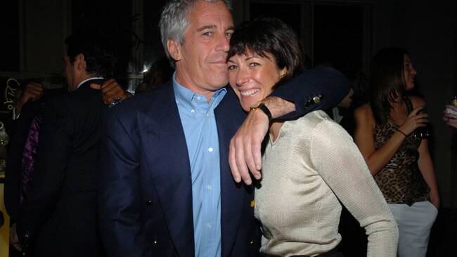 NEW YORK CITY, NY - MARCH 15: Jeffrey Epstein and Ghislaine Maxwell attend de Grisogono Sponsors The 2005 Wall Street Concert Series Benefitting Wall Street Rising, with a Performance by Rod Stewart at Cipriani Wall Street on March 15, 2005 in New York City. (Photo by Joe Schildhorn/Patrick McMullan via Getty Images)