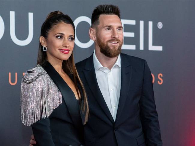 Antonela Roccuzzo y Lionel Messi. Foto: Getty Images /  Xavi Torrent / Colaborador