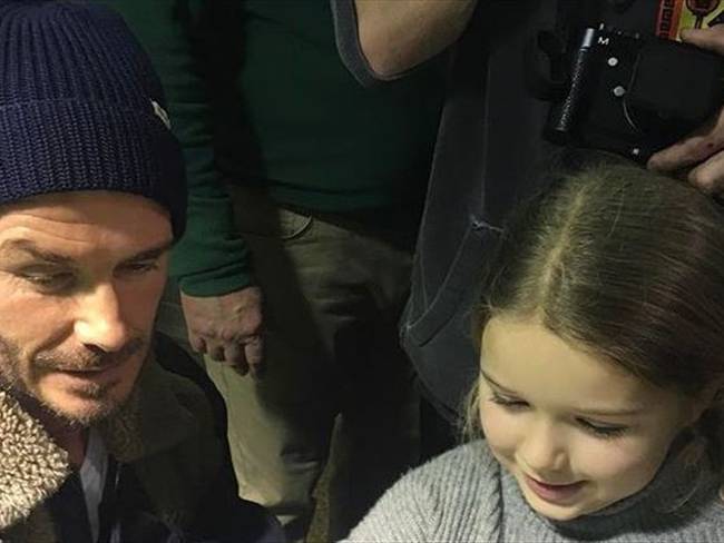 David Beckham y su hija Harper . Foto: davidbeckham