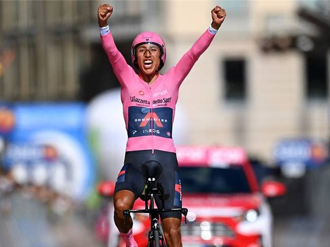 Egan Bernal, ganador del Giro de Italia 2021. Foto: Stuart Franklin/Getty Images