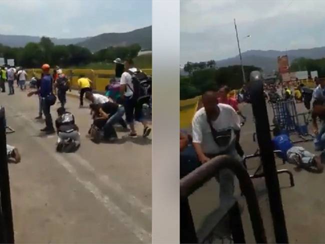 Un venezolano resultó herido durante enfrentamiento en la frontera colombo-venezolana. Foto: Audrey Carrillo (W Radio)