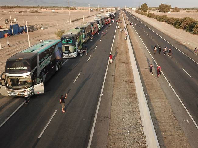 Protesta de camionaeros. Foto: Ernesto BENAVIDES / AFP/ Getty Images