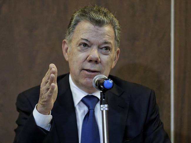 Expresidente Santos se refiere al cese al fuego con el ELN. Foto: Colprensa