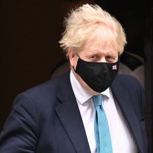 LONDON, UNITED KINGDOM – JANUARY 26:  British Prime Minister Boris Johnson leaves 10 Downing Street to attend the weekly PMQs in the House of Commons on January 26, 2022 in London, England. On Tuesday, the Met Police announced an investigation into the potential criminality of parties held in the Downing Street complex during the pandemic lockdowns. It is expected that the report from Sue Gray, the civil servant leading a government investigation into these parties, will still be released in the coming days. (Photo by Leon Neal/Getty Images)