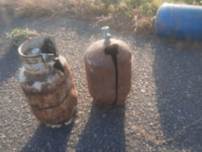 Explosivos hallados en Tame. Foto: Ejército