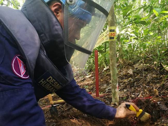Gobierno del presidente Duque declara 25 municipios libres de minas antipersonal. Foto: OACP