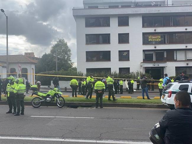 Balacera en la calle 79 con carrera 7 en Bogotá. Foto: Cortesía Karen Bohórquez