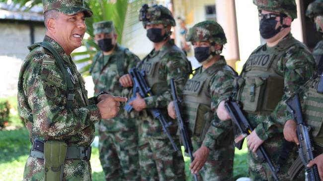 Arauca. Enero 5 de 2022. Más de 600 hombres del Ejército Nacional se encuentran en los puntos estratégicos para reforzar la seguridad en Arauca. (Cortesía Ejército Nacional)