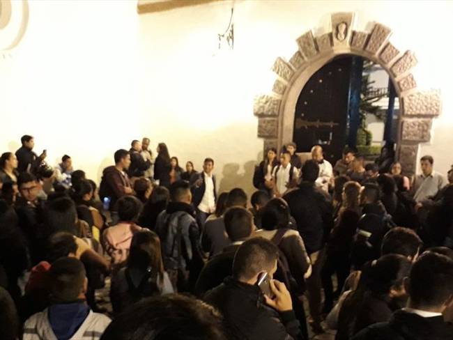 Estudiantes inician paro por programa de Derecho nocturno en Unicauca. Foto: Cortesía Sucesos Cauca