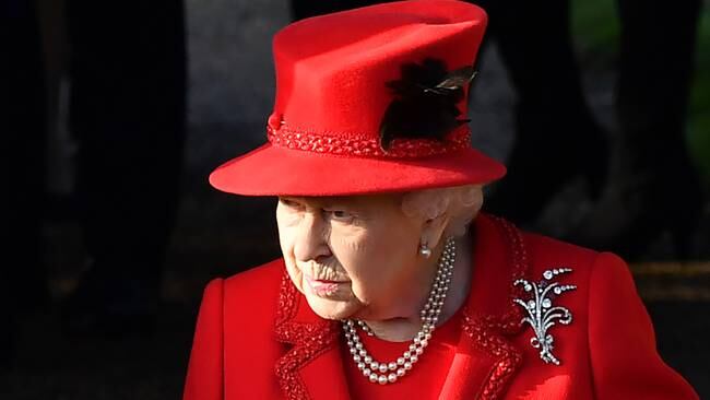 Britain&#039;s Queen Elizabeth II leaves after the Royal Family&#039;s traditional Christmas Day service at St Mary Magdalene Church in Sandringham, Norfolk, eastern England, on December 25, 2019. (Photo by Ben STANSALL / AFP) (Photo by BEN STANSALL/AFP via Getty Images)