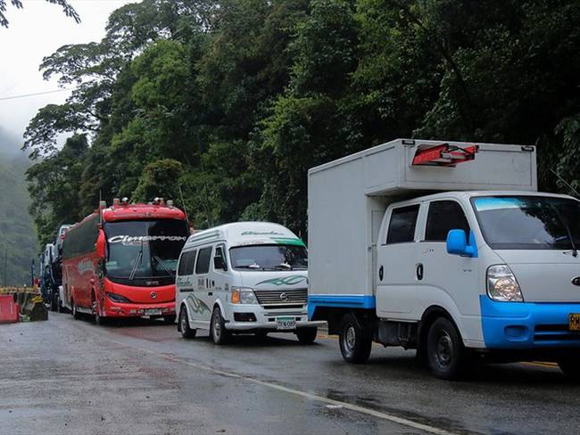 Transportadores piden solución a problemas de movilidad en vía Villavicencio – Bogotá. Foto: Colprensa