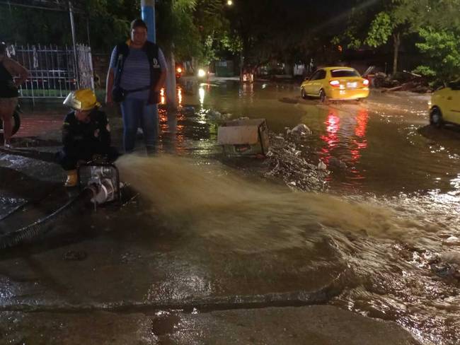 Barrios afectados por las lluvias durante el fin de semana/ Alcaldía de Santa Marta 