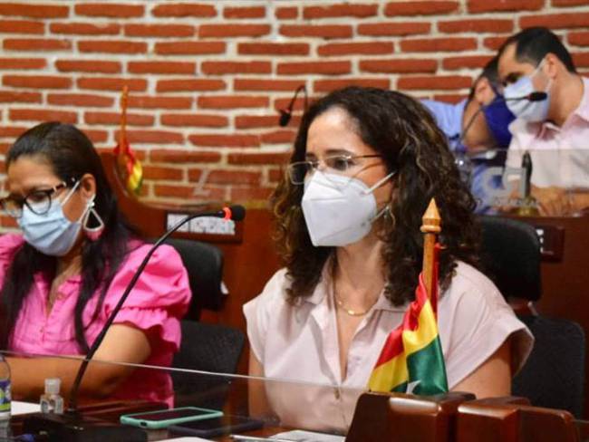 La secretaria de Hacienda, Diana Villalba, presentó esa iniciativa ante el Concejo Distrital. Crédito: Cortesía Ofiprensa Alcaldía.